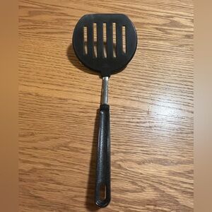 Vtg Ekco Wide 5-Slotted Spatula Turner Pancake Flipper Black Handle 11” USA